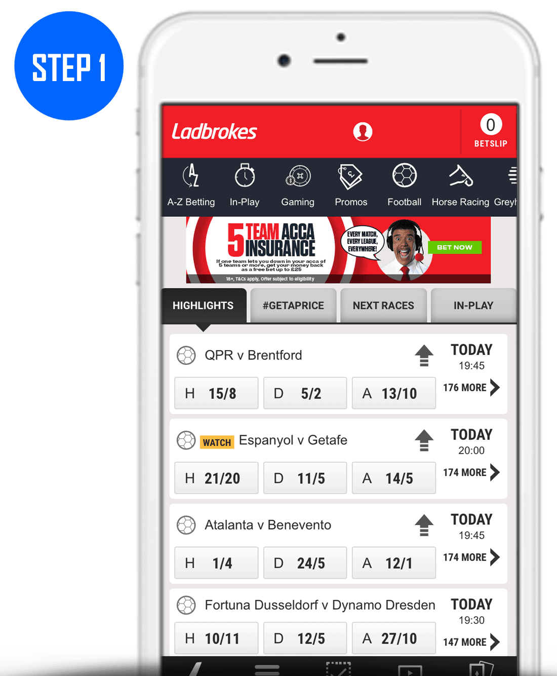 How To Claim Your Ladbrokes Grid Card Step 1