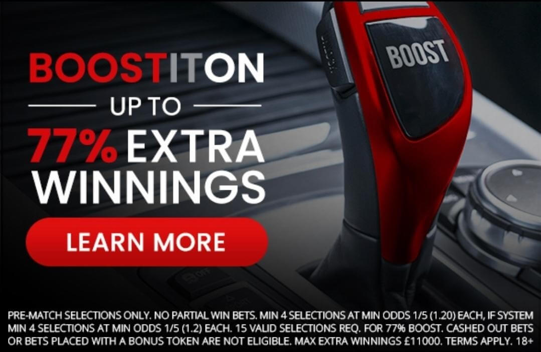 'Boostiton' Acca bonus banner as shown on Betiton's site