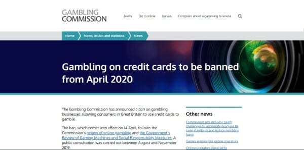 Gambling Commission Website