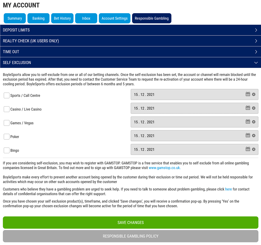 BoyleSports Responsible Gaming