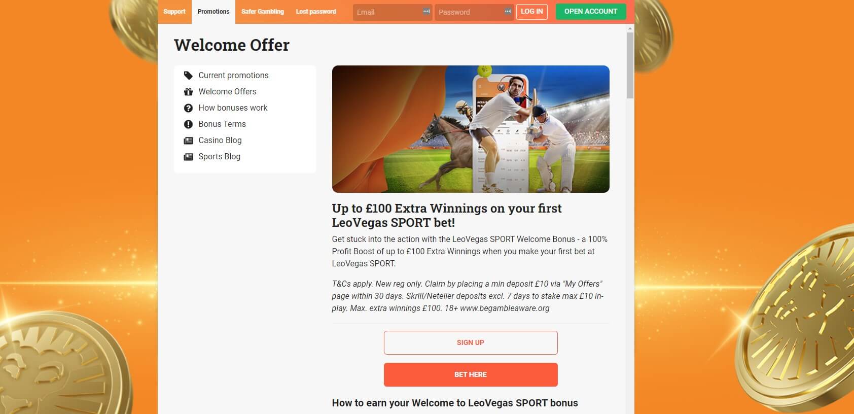 LeoVegas Welcome Offer