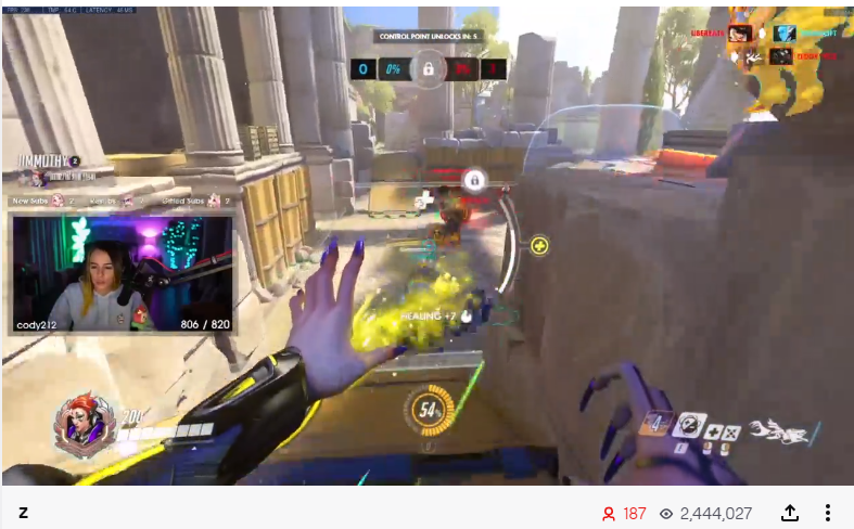 a game of overwatch underway