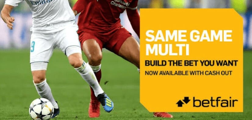 Betfair same game multi bet builder feature