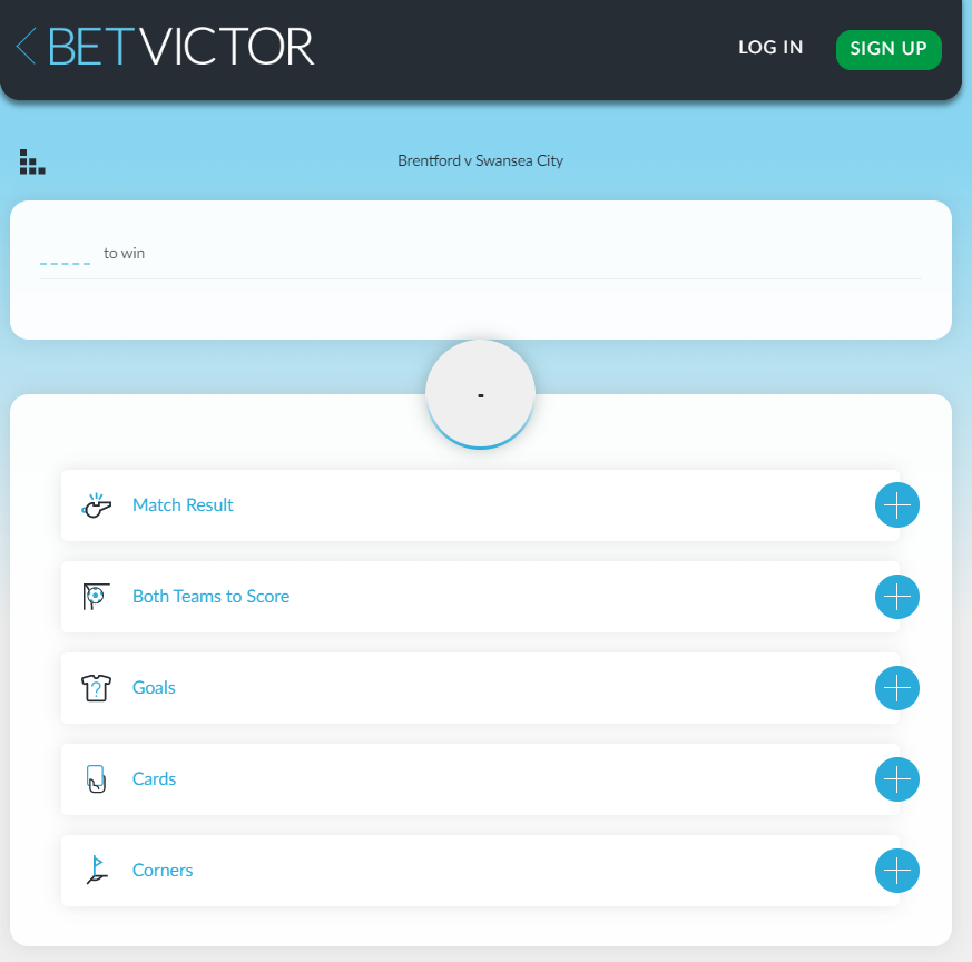 betvictor bet builder feature