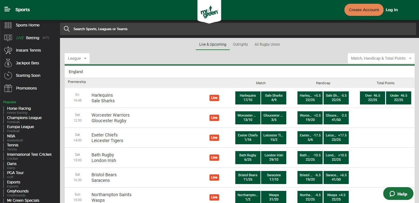 Mr Green Rugby League