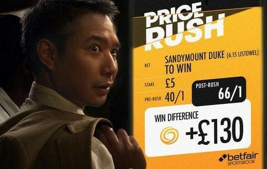 Betfair Price Rush Advert. Source: Betfair
