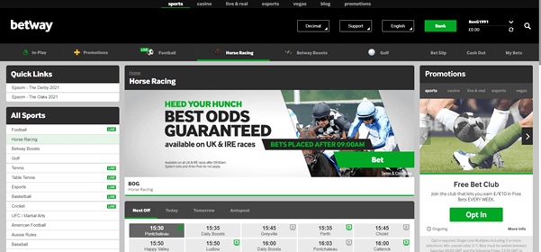 betway horse racing