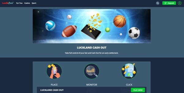 LuckLand cashout screenshot