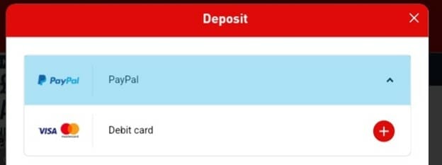 Virgin Bet Deposit Screenshot