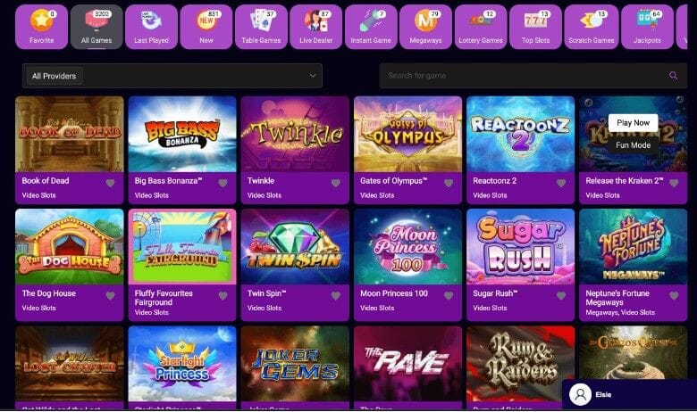 Pixiebet Casino Screenshot