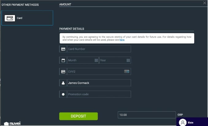 Pixiebet Deposit Screenshot