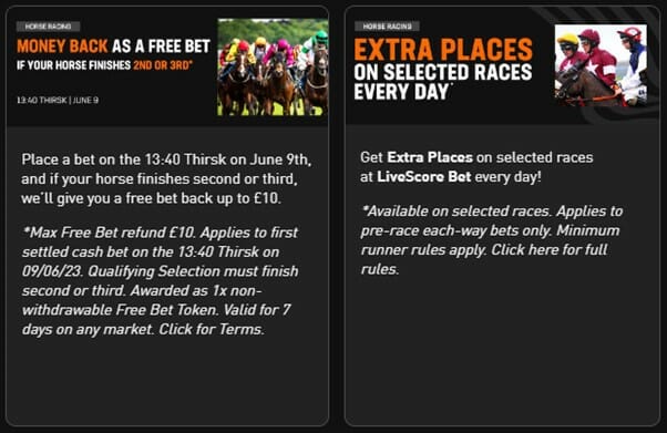 LiveScore Bet Horse Racing Offers Screenshot