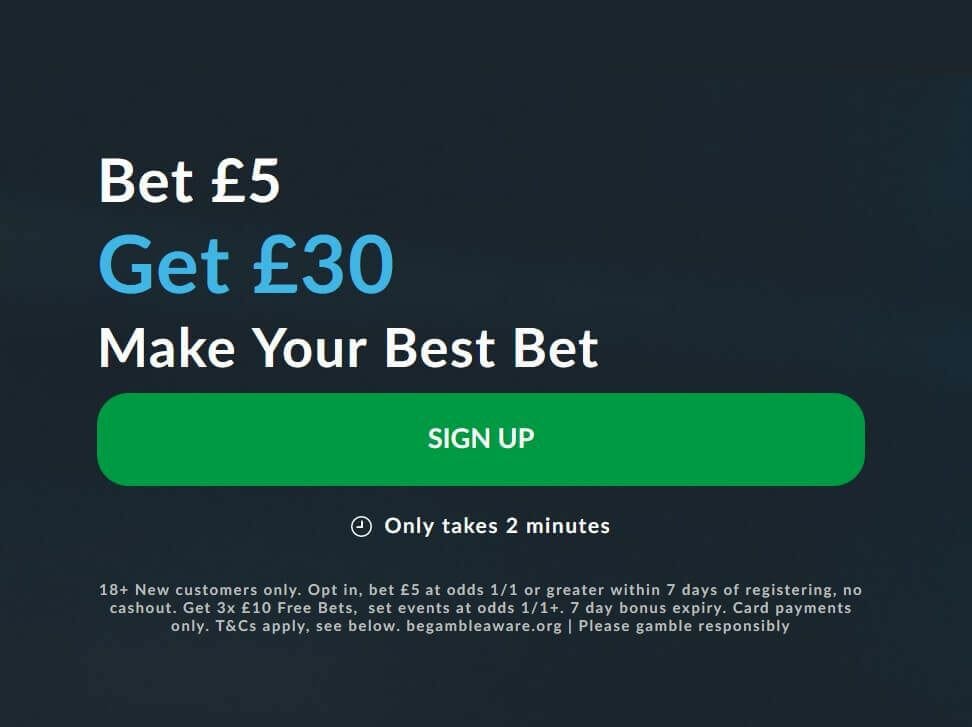 BetVictor SPL Welcome Offer Screenshot