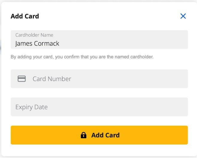Betfair Sign Up Screenshot