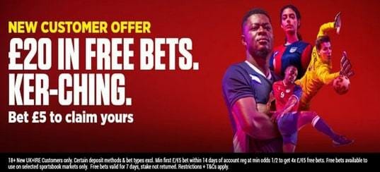 Ladbrokes Sports Welcome Offer Screenshot