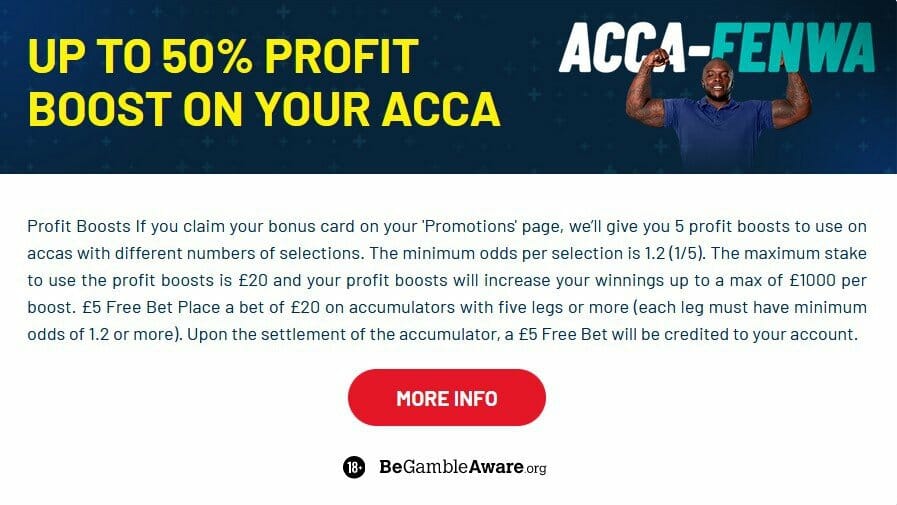 Bet UK Acca Fenwa offer screenshot