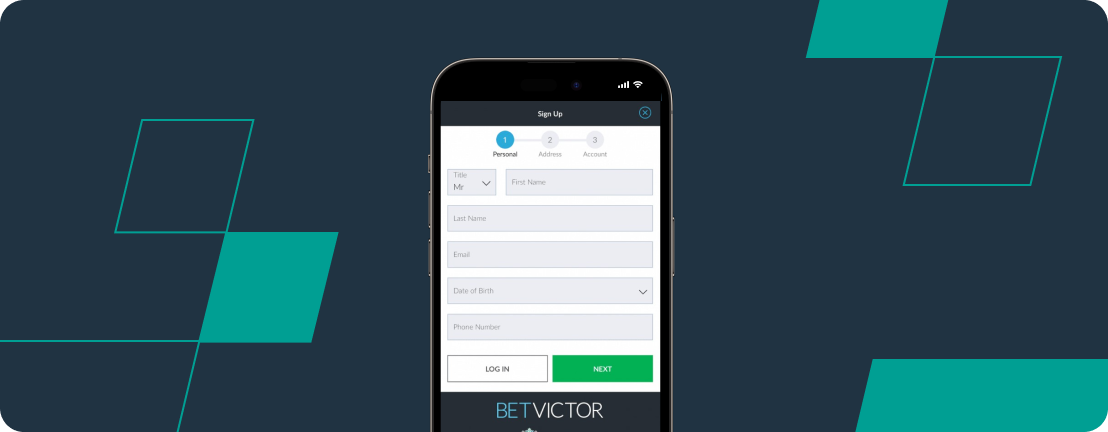 BetVictor registration step 1