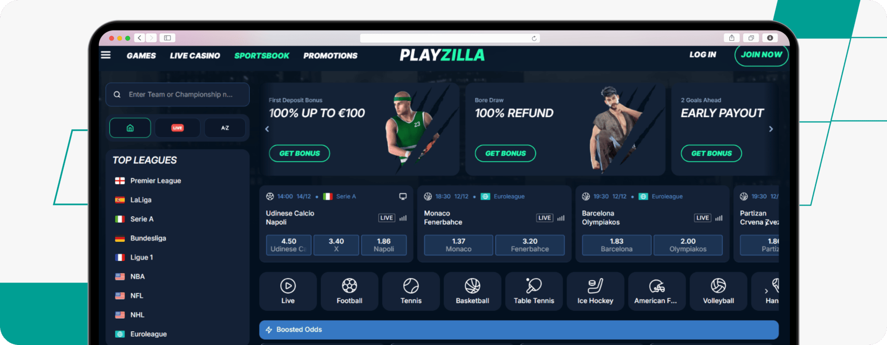 screenshot of playzilla germany homepage