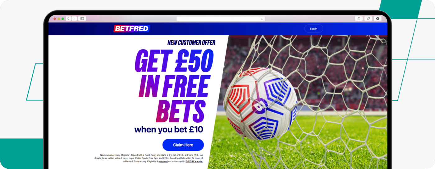 betfred welcome offer screenshot