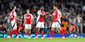 Asrenal in the Champions League Semi Final.