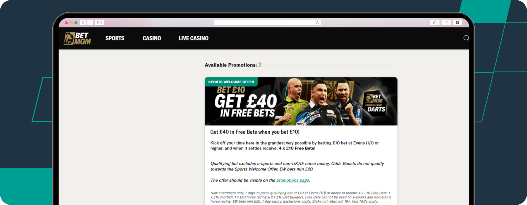 BETMGM Welcome offer