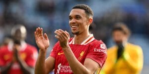 Trent Alexander Arnold wearing liverpool jersey