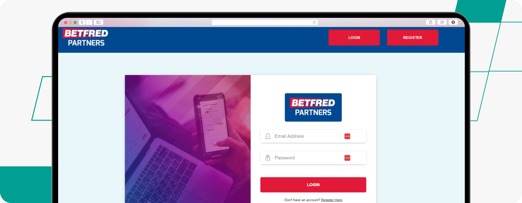 screenshot of betfred affiliate program page