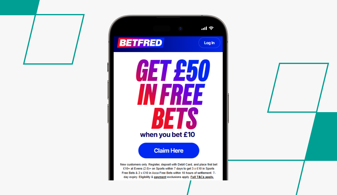 screenshot of betfred's sports welcome offer