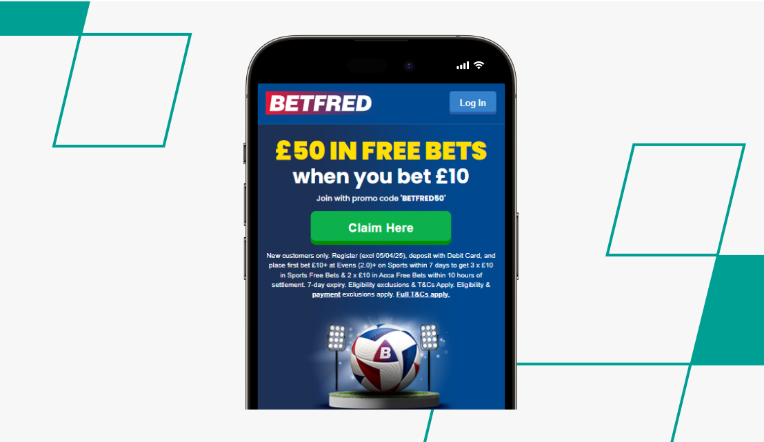 screenshot of betfred's sports welcome offer