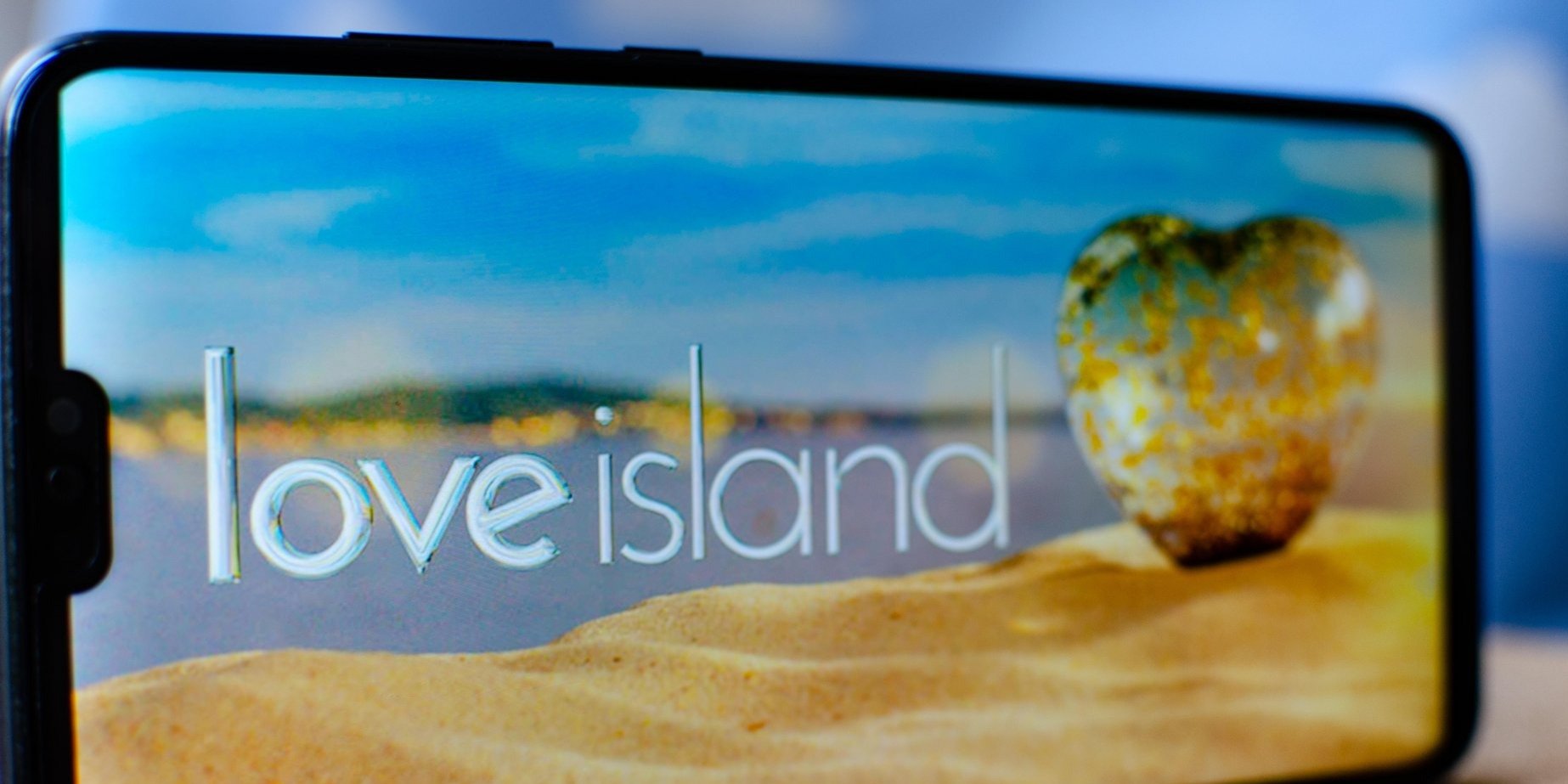 Love Island Logo on Mobile Phone