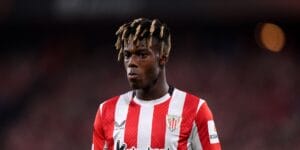 Nico Williams pictured playing for Athletic Bilbao