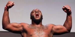 Derrick Lewis at the weigh in before a UFC fight