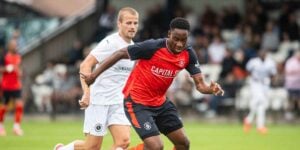Lamine Fanne of Luton Town in action