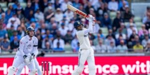 Shubman Gill bats for India in the 2nd Rothesday test match against England