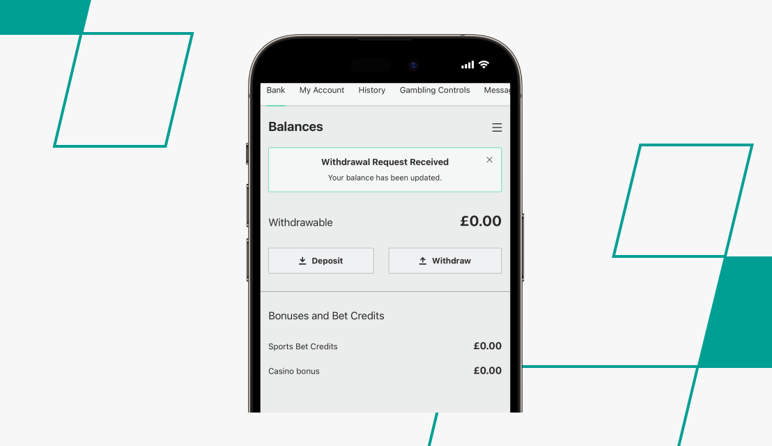 Withdrawal request on bet365 withdrawal process