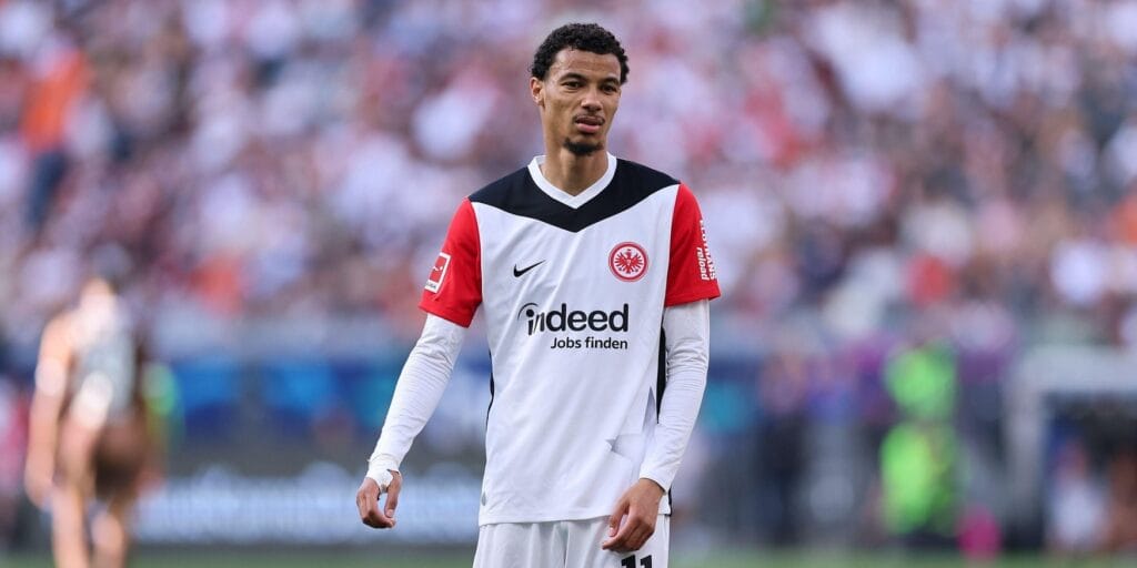 Hugo Ekitike in action for Eintracht Frankfurt