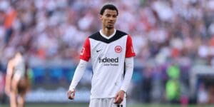 Hugo Ekitike in action for Eintracht Frankfurt
