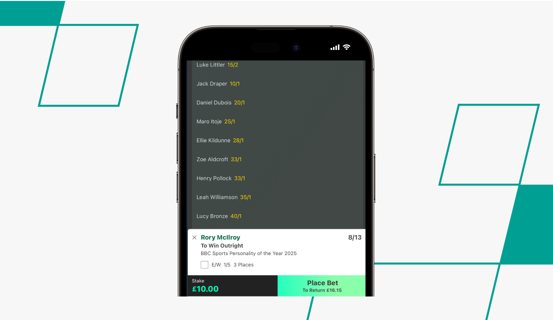 screenshot of a bet365 novelty betting bet slip