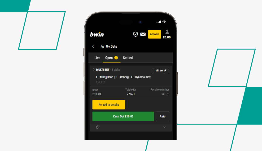 screenshot of bwin bet slip
