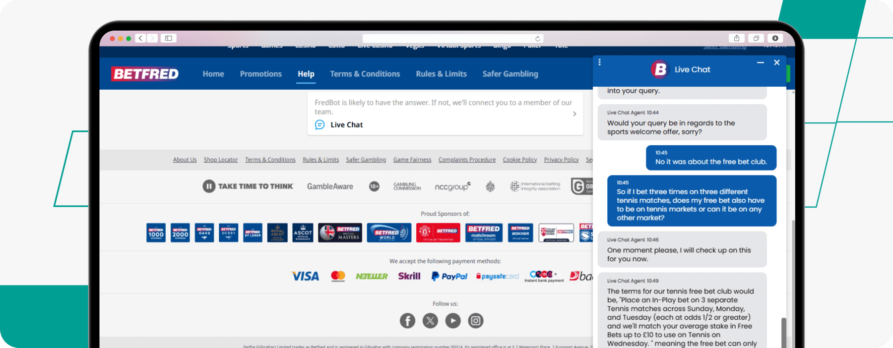 Live Support on betfred