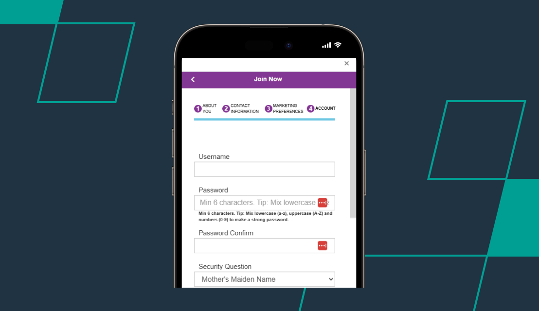 screenshot of betdaq registration step 4