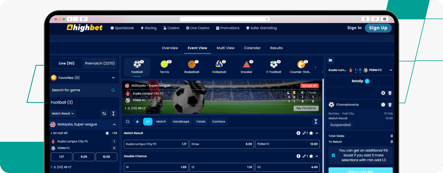 Highbet live