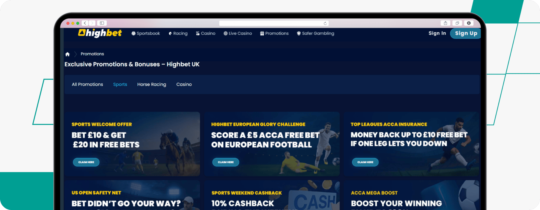 List of promotions available on highbet