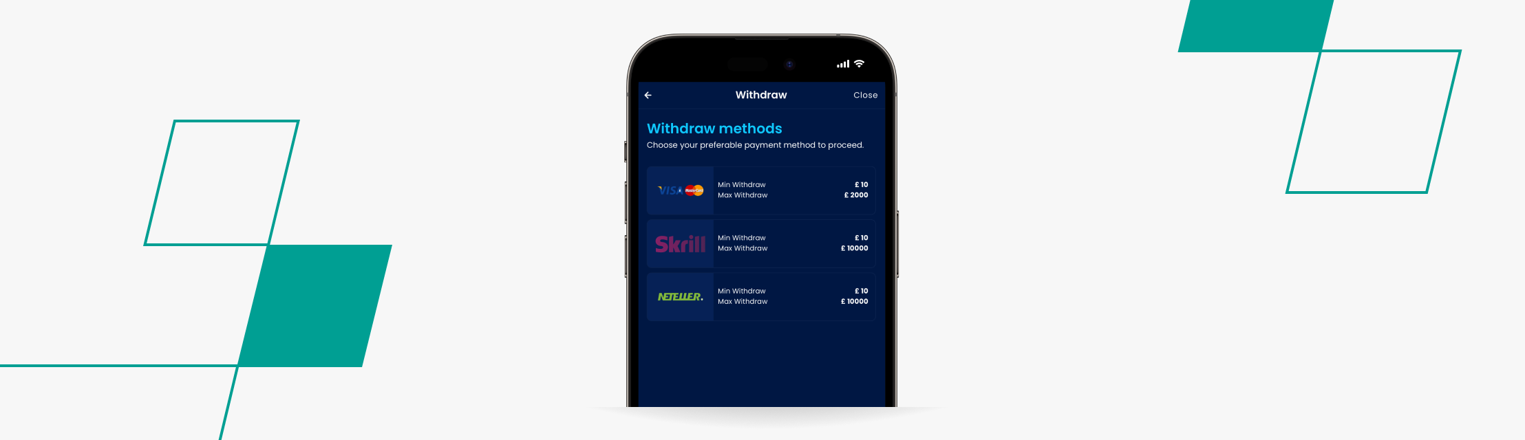 Withdrawal methods on Highbet