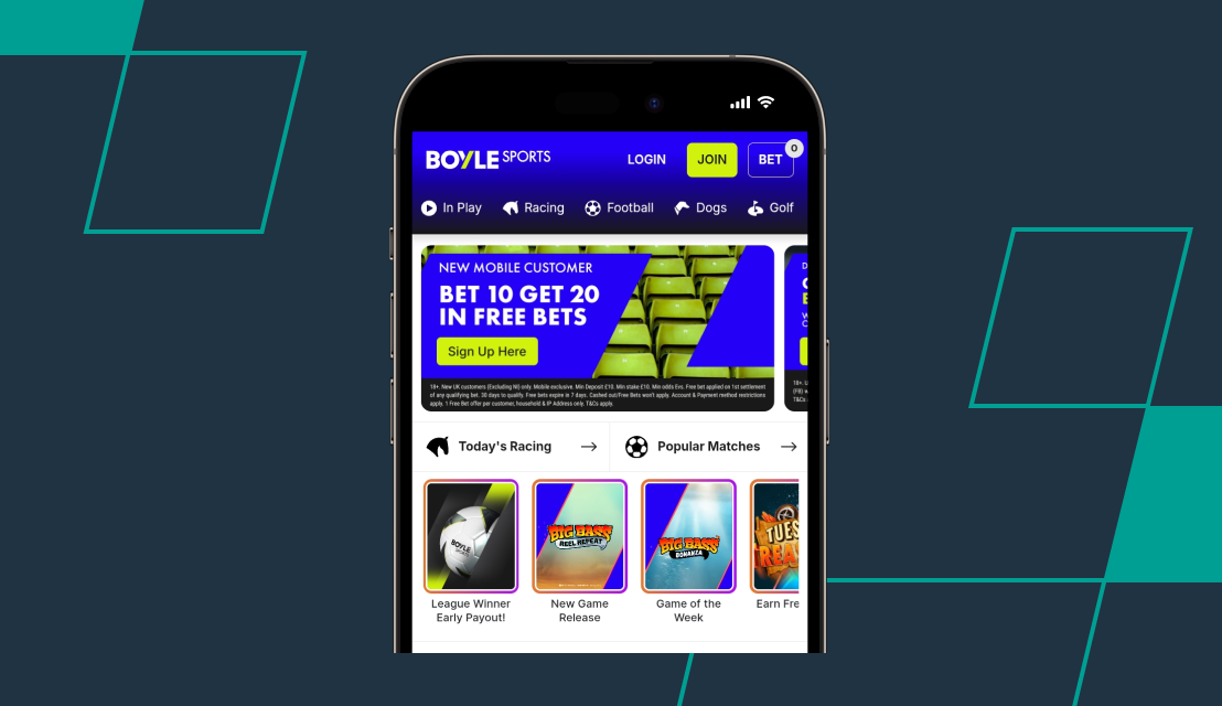 screenshot of boylesports registration process step 1