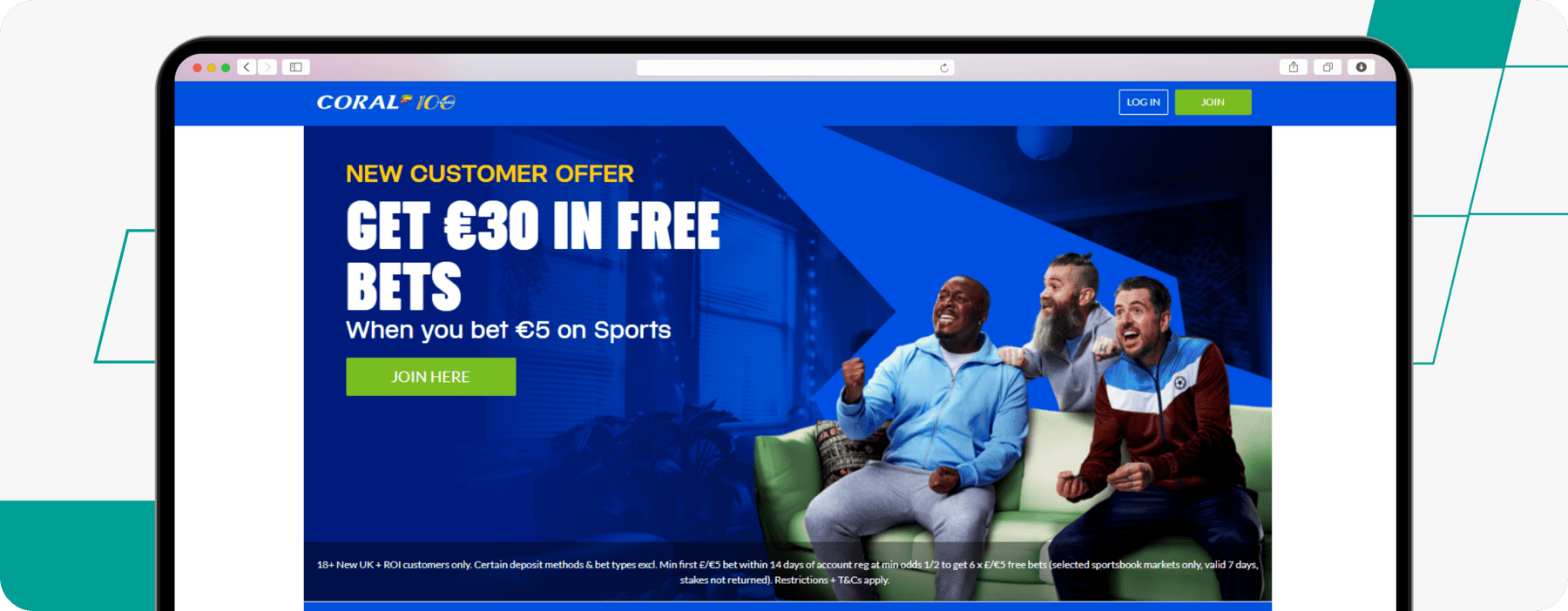 screenshot of coral ireland welcome offer