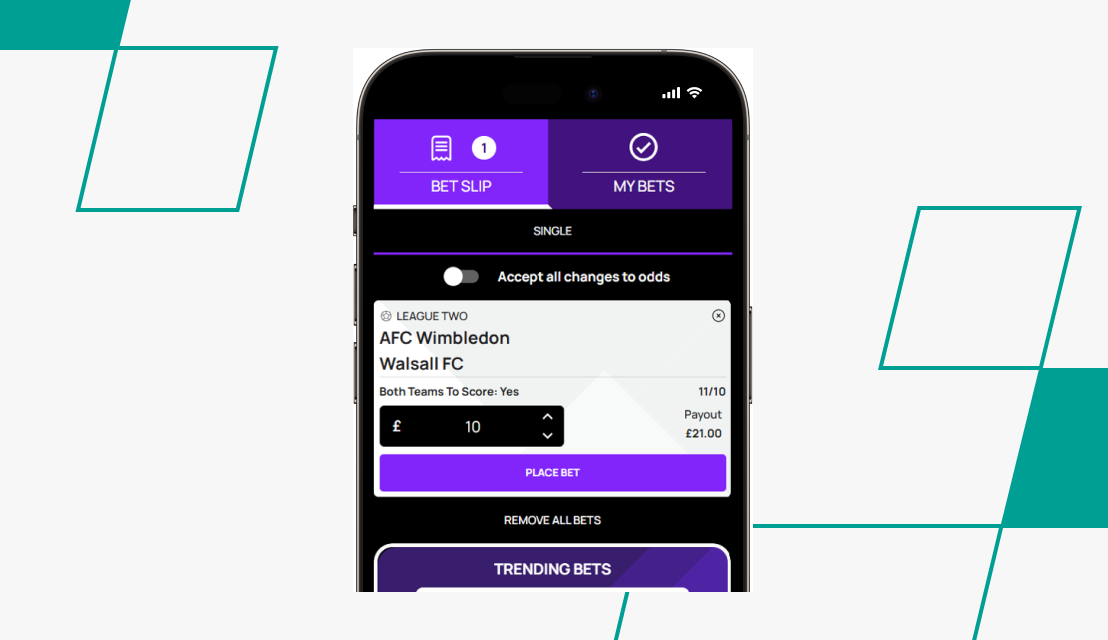 screenshot of kwiff registration process step 7