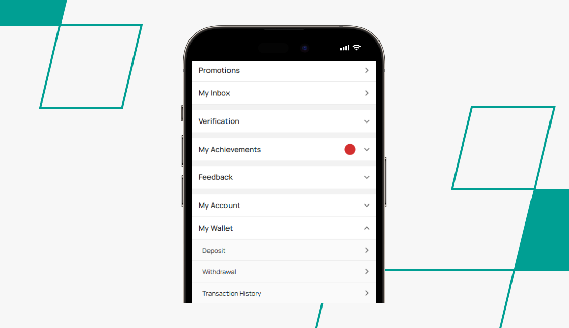 screenshot of kwiff withdrawal step 2