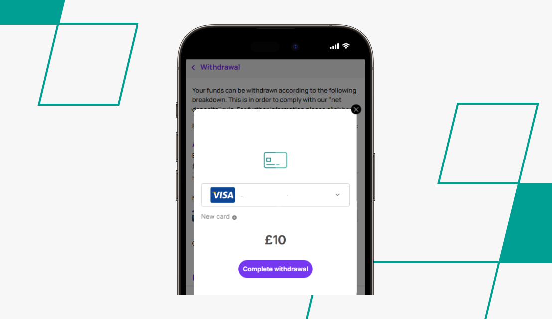 screenshot of kwiff withdrawal step 4