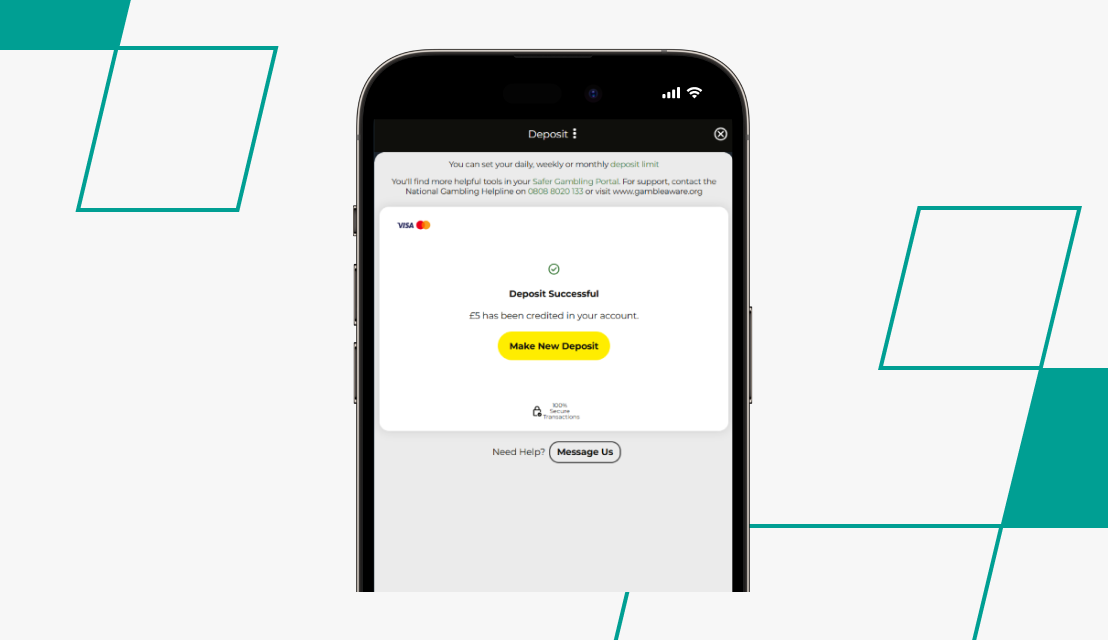 screenshot of talksport bet deposit step 3